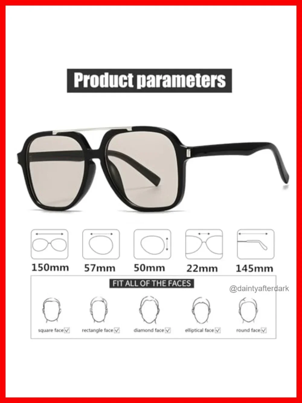 Trendy Square Aviator Sunglasses UV400 Protection Unisex Fashion
